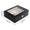  10 Slot Leather Watch Box Organiser