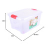 Plastic 25 L Multipurpose Rectangular Storage and Toy Box with Lid 