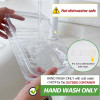4 Compartment Fridge Storage Box with Lid Handle Divided Vegetable Snack Organizer