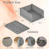 Storage Organizer for Clothes Foldable Wardrobe Cupboard Organizer Box Set Closet Storage Basket for Almirah Large Size Pack of 4 Gray
