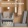 Storage Organizer for Clothes Foldable Wardrobe Cupboard Organizer Box Set Closet Storage Basket for Almirah Large Size Pack of 4 Gray