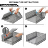Storage Organizer for Clothes Foldable Wardrobe Cupboard Organizer Box Set Closet Storage Basket for Almirah Large Size Pack of 4 Gray
