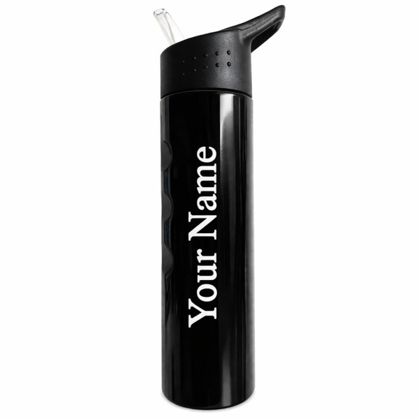 Customized Insulated Straw Bottle Stainless Steel 600ml Capacity Vacuum Insulated Leak Proof Water Bottle