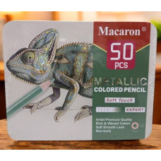 Metallic Shade Colored Pencils Set of 50 Colors for Drawing, Sketching And Blending