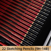 Macaron 96pcs Sketching Colored Pencils Set with Metallic, Fluorescent And Watercolor Shades 4mm Thickened Lead 