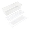 Fridge Storage Containers / Boxes with Removable Drain Plate, Lids, Stackable Organizer, Fridge Storage Box (Set Of 6)