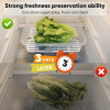 Fridge Storage Containers Plastic Freezer Storage Containers For Fish, Meat, Vegetables (Set Of 3)