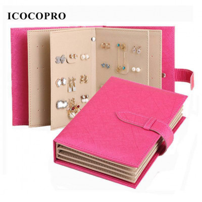  Organizer Portable PU Leather jewellery Storage Collection Book Display Holder