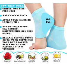 Gel Heel Socks for Dry Hard Cracked Heel Repair Pad