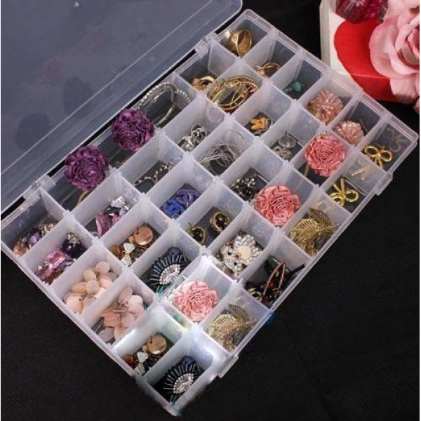 36 Compartment Adjustable Jewellery Box