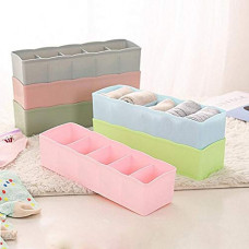 Crasta Retail Plastic Storage Box/Organizer for Innerwear, Cosmetic Makeup (Assorted Colour)