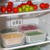 Fridge Storage Boxes with Draining Crisper Refrigerator And Kitchen Storage Containers