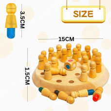 Wooden Color Memory Chess Game for Kids And Adults Montessori Brain Puzzle Toy
