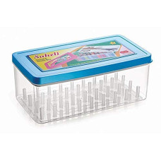 Plastic Saheli Big Size Thread And Needle Storage Box with 36 Spool Compartments