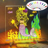 3D Acrylic LED Writing Pad with Pen Rewritable Message Board Table Lamp Home Décor 20 X 30 CMS
