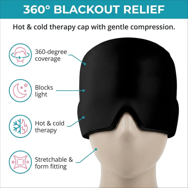 Migraine Relief Cap for Headache And Migraine Pain Hot And Cold Therapy