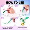 12pcs 3D Nail Art Gel Pen Set Colorful 0.7MM Nail Drawing Pens for DIY Manicure