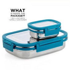 Stainless Steel Leak Proof Bento Lunch Box 1000ML for Office