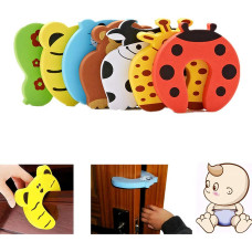  Different Cartoon Animal Cushion Children Safety Foam Door Stopper Set of Random 4