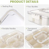 9 Compartment Fridge Storage Container with Lid Handle Airtight Vegetable Snack Organizer Box