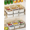 9 Compartment Fridge Storage Container with Lid Handle Airtight Vegetable Snack Organizer Box