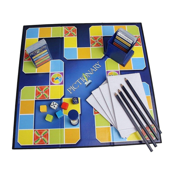 Pictionary Board Game Kids Adults Family Party Drawing  Guessing Game with Cards