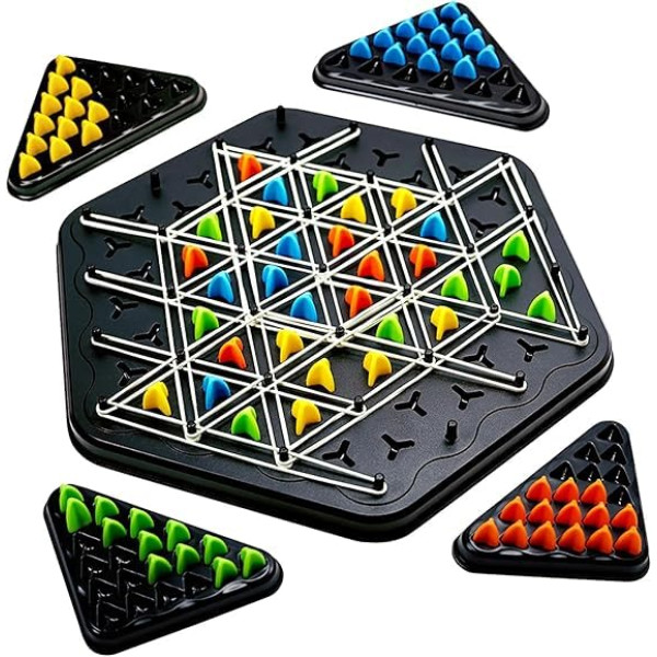 Triangle Building Board Game, 2-4 Players, Ages 3+ , Family Board Games for Kids and Adults