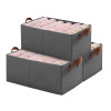 Foldable Storage Box Wardrobe Storage Organizers for Clothes, Toys Grey
