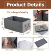 Foldable Storage Box Wardrobe Storage Organizers for Clothes, Toys Grey