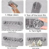 Heavy Duty Suction Cup Hook Rail with 6 Adjustable Hooks No Drill Waterproof Organizer