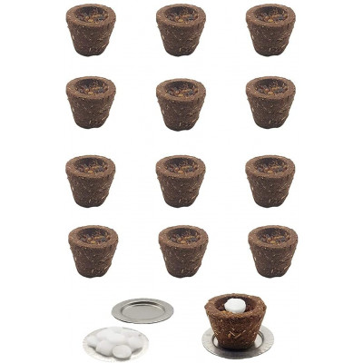 Set of 12 Cow Dung Sambrani Cups 
