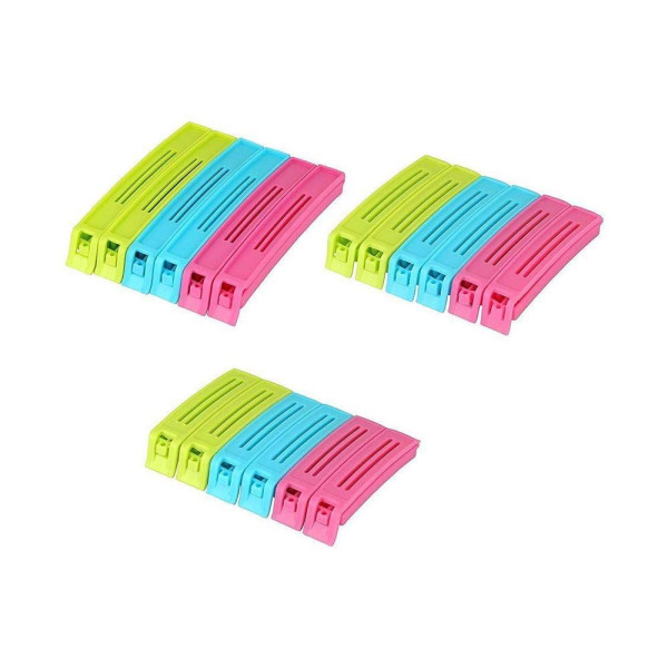 Toxham Plastics Bag Pouch Clip Sealer - 18 Pieces