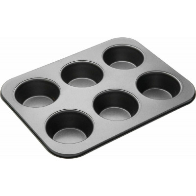 6pc Muffin Tray Non-Stick Material Microwave Safe