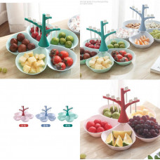Lower Shape Grid with Fruit Fork Fruit Platter 