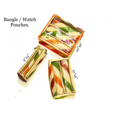 Bangle / Watch Pouches.Single Roll:-395/- Double Roll:-495/- Tripple Roll:-620/