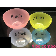 4 pc Combo Plastic Bowl