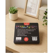 24 Color Premium Quality Watercolor Pencils Set for Drawing, Sketching And Art Coloring