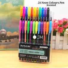 Neon Colour Pens 24 Shades Scented
