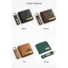 Customized Leather Wallet And Keychain Set with Name And Charm Personalized Gift for Men