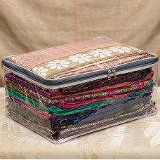 Ivory Transparent 8.5 inch Height Saree Cover