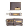 Personalized Wallet, Keychain And Sunglass Cover Gift Set for Men