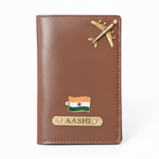 Personalized Faux Leather Passport Cover with Name Custom Travel Wallet for Men And Women