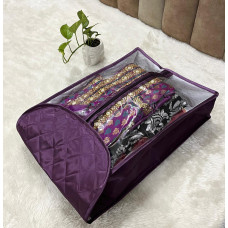 Ivory  Salwar Suit kit / Purple Color / Satin Material