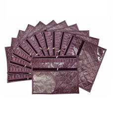 Ivory Satin Material Frill Style  With Blouse Pocket Single Saree Cover 