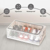 Foldable Stackable Shoe Storage Organizer Box Space Saving Plastic Shoe Rack