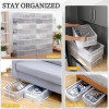 Foldable Stackable Shoe Storage Organizer Box Space Saving Plastic Shoe Rack