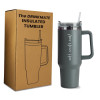 Personalized Tumbler Sipper Mug with Handle And Straw Lid Custom Name 1200ml Stainless Steel Travel Mug