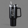 Personalized Tumbler Sipper Mug with Handle And Straw Lid Custom Name 1200ml Stainless Steel Travel Mug