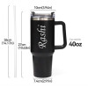 Personalized Tumbler Sipper Mug with Handle And Straw Lid Custom Name 1200ml Stainless Steel Travel Mug