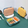 Stainless Steel 3 Compartment Lunch Box for Kids And Adults Leak Resistant Tiffin Box